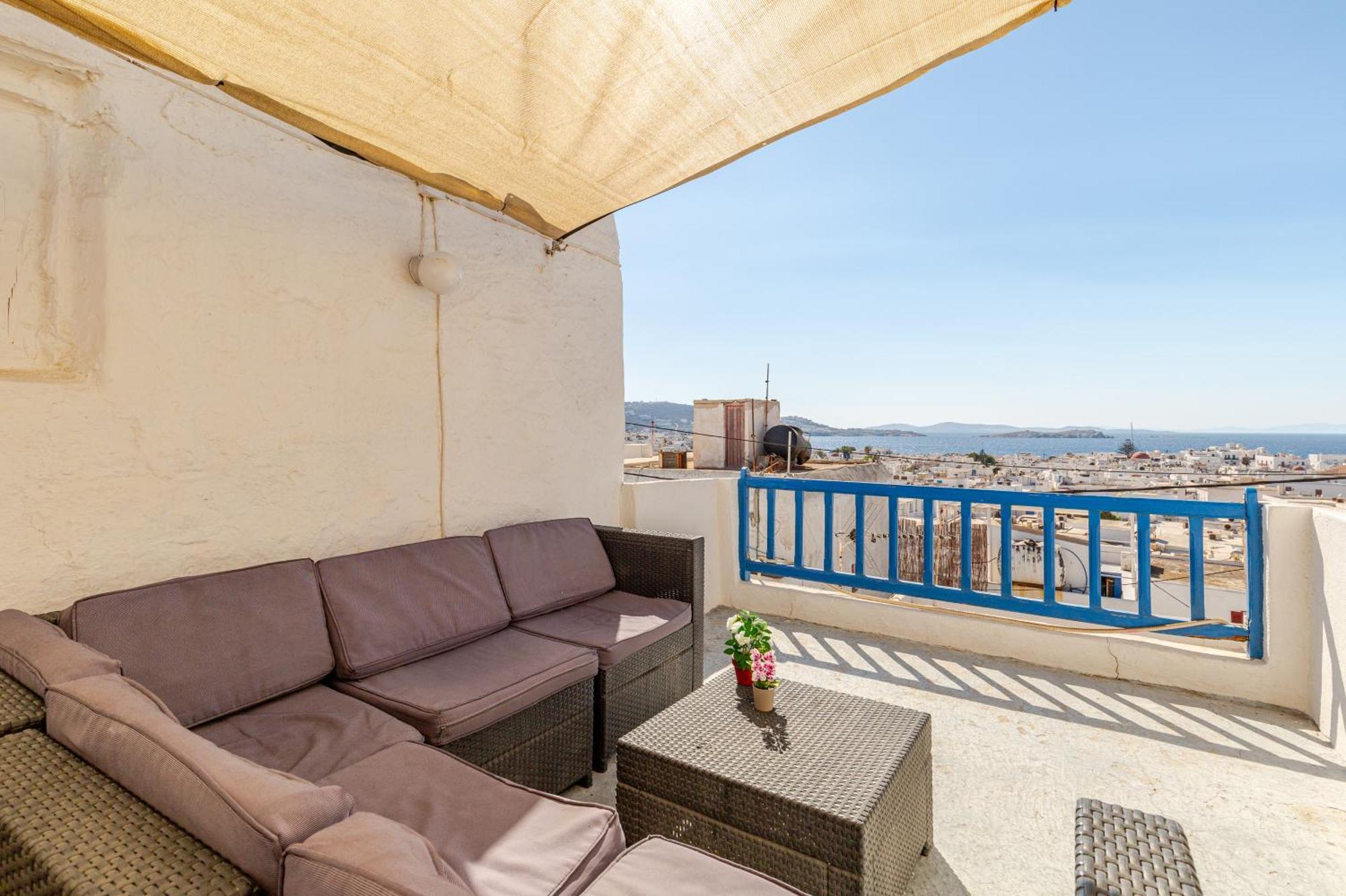 Elenitas Town House With Veranda And Sea View Mykonos Town Eksteriør billede
