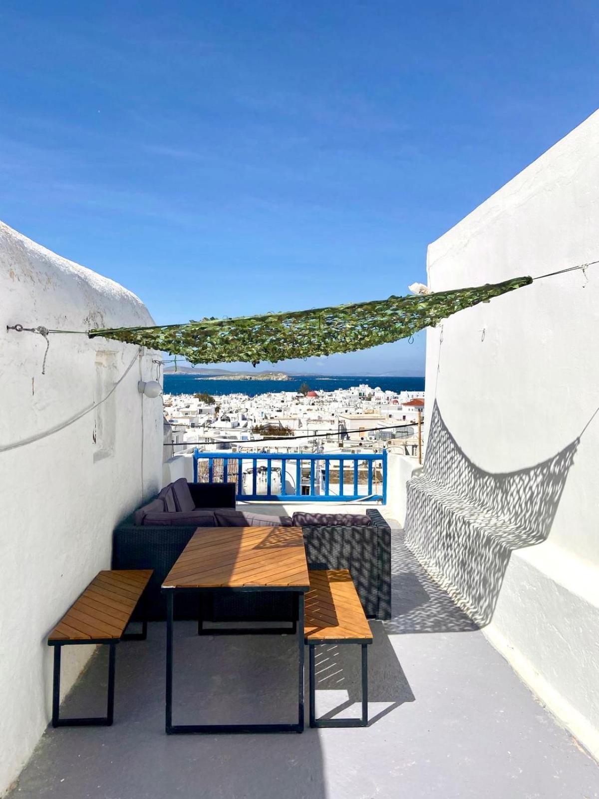 Elenitas Town House With Veranda And Sea View Mykonos Town Eksteriør billede