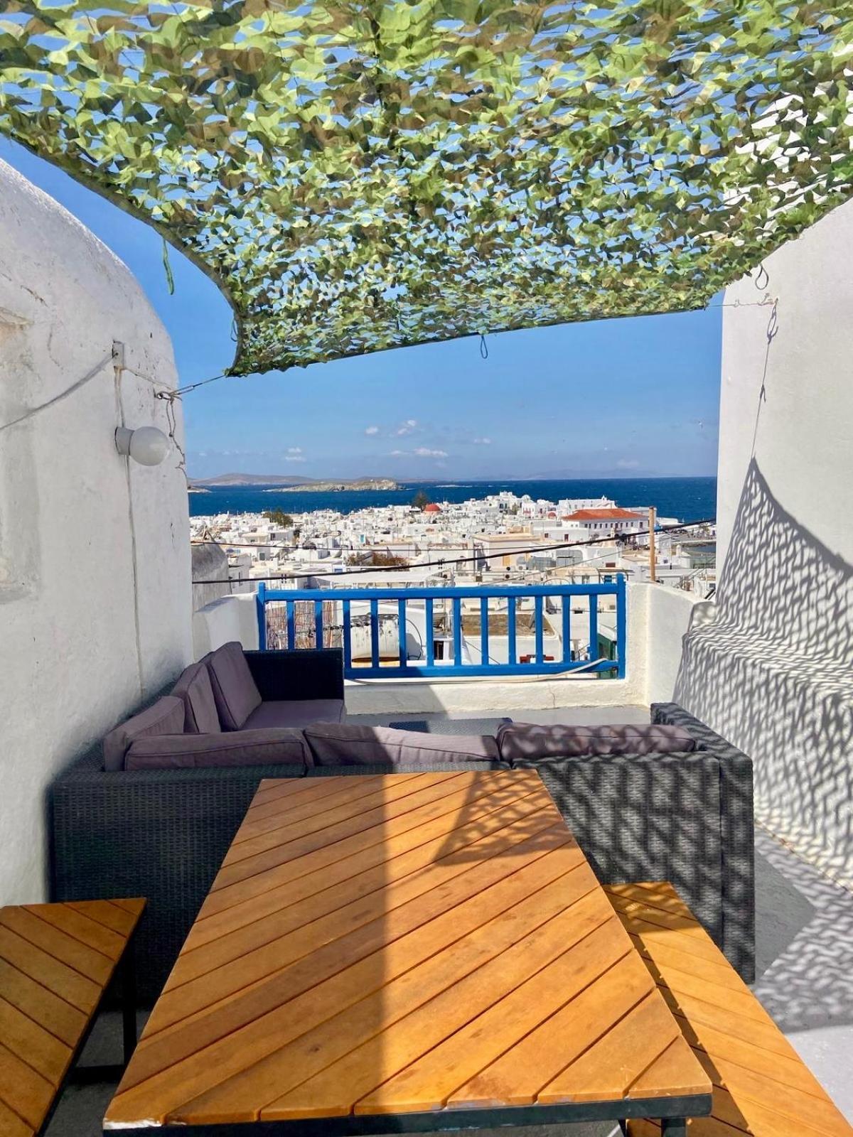 Elenitas Town House With Veranda And Sea View Mykonos Town Eksteriør billede