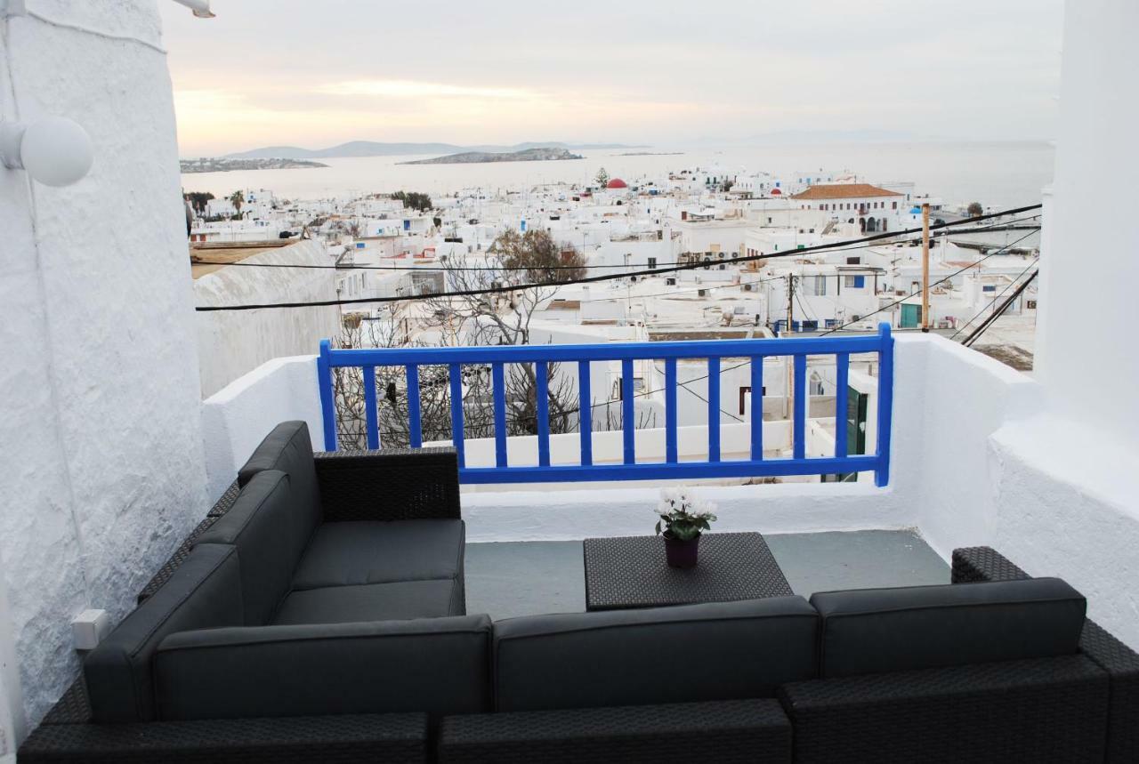 Elenitas Town House With Veranda And Sea View Mykonos Town Eksteriør billede